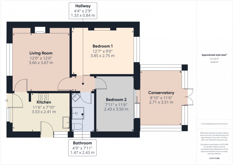 Floorplan for Greenfields Close, Hindley, Wigan, WN2 4EL